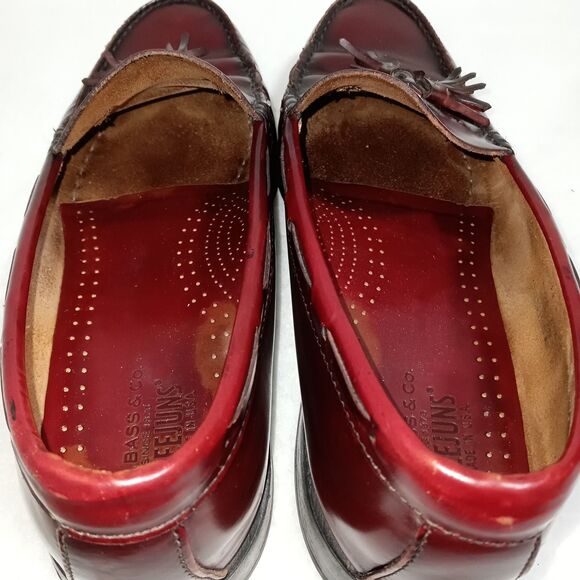 G H Bass Weejuns Eddington Mens Tassel Loafers Size 10.5 D Burgundy main image 9